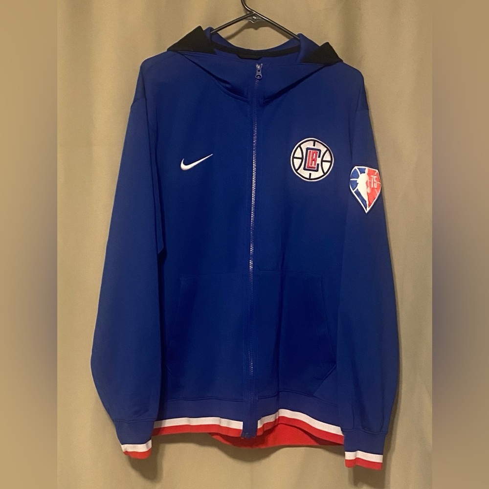 LA Clippers  Nike Royal 75th Anniversary Performance Showtime  Hoodie Jacket  XL